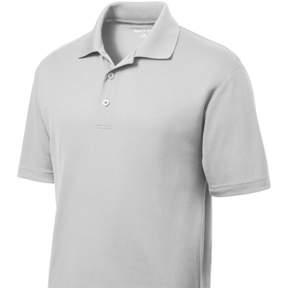 New Sport-Tek Silver/Gray RacerMesh Short Sleeve Polo Shirt Mens/Unisex Size 2XL